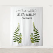 Klassisches Script Mr. & Mrs. Wedding Backdrop Ban Wandteppich (Vorderseite)