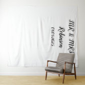 Klassisches Script Mr. & Mrs. Wedding Backdrop Ban Wandteppich (Beispiel (Horizontal))