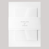 Klassisches Script White Wedding Invitation Bly Ba Einladungsbanderole