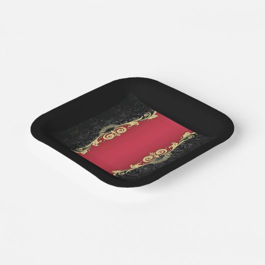 Klassisches Scrollwork-Design Pappteller (Gewinkelt)