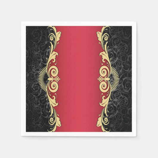 Klassisches Scrollwork-Design Serviette (Vorderseite)