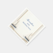 Klassisches Segelboot-Geburtstagsmotiv Serviette (Ecke)