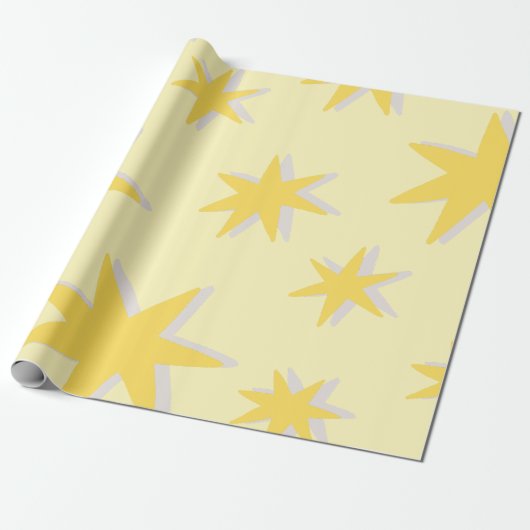 Klassisches Senfsternmuster für Opa Geschenkpapier (Ungerollt)