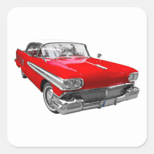 Klassisches Set für Alte Autos Quadratischer Aufkleber