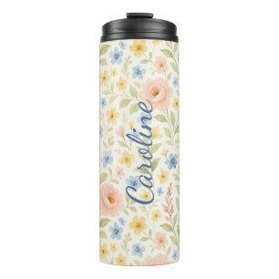 Klassisches Shabby-Chic-französisches florales Kun Thermosbecher
