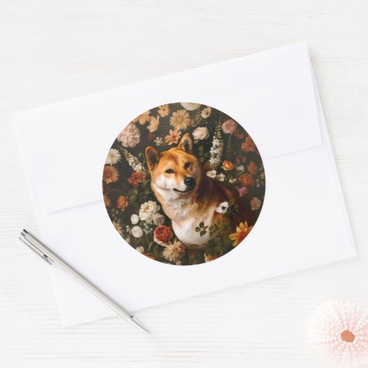 Klassisches Shibu Inu - Aufkleber (Umschlag)