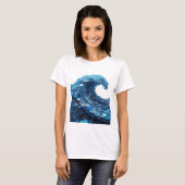 Klassisches Silber ABSTRACT ART Design T-Shirt (Vorne ganz)