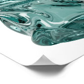 Klassisches Silber ABSTRACT ART Design v2 Poster (Ecke)