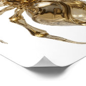 Klassisches Silber ABSTRACT ART Grafikdesign v2 Poster (Ecke)