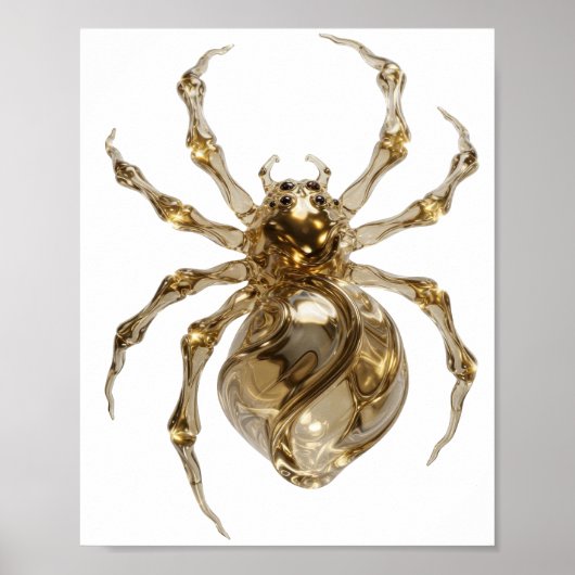 Klassisches Silber ABSTRACT ART Grafikdesign v2 Poster (Vorne)