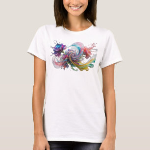 Klassisches Silber ABSTRACT ART Kundenspezifisches T-Shirt