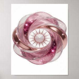 Klassisches Silber ABSTRACT ART Moderne Gestaltung Poster