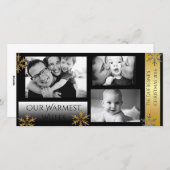 Klassisches Silber & Gold Feiertagskarte (Vorne/Hinten)