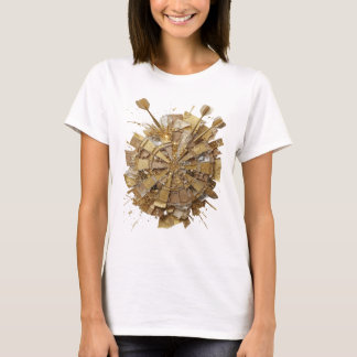 Klassisches Silber GOLDEN DARTBOARD Slogandesign T-Shirt