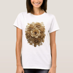 Klassisches Silber GOLDENE ROSEN Künstlerisches Mo T-Shirt