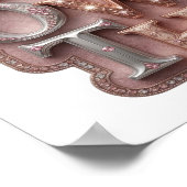 Klassisches Silber GROWTH Grafikdesign Poster (Ecke)