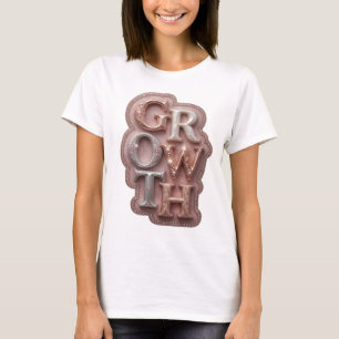 Klassisches Silber GROWTH Grafikdesign T-Shirt