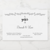 Klassisches Silber Leaf Border Luxury Parfum Alkoholflaschenetikett (Einzelnes Label)