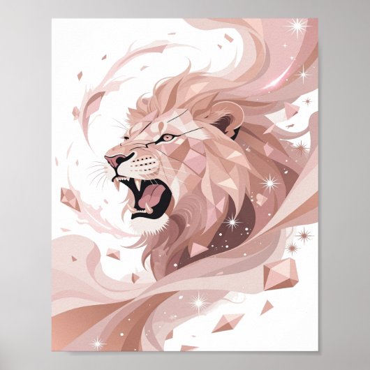 Klassisches Silber LION KING Fettes Design Poster (Vorne)