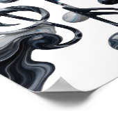 Klassisches Silber MUSIC IN MOTION Kundendesign Poster (Ecke)