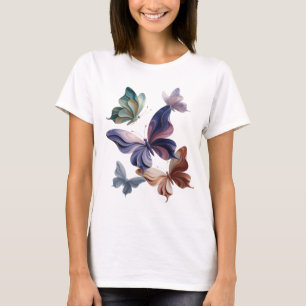 Klassisches Silber SCHMETTERLING FANTASIE Custom-T T-Shirt