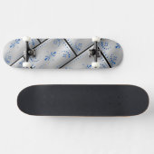 Klassisches Silber Skateboard (Horizontal)