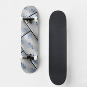 Klassisches Silber Skateboard (Vorderseite)