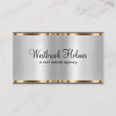 Klassisches Silber- und Goldton-Anwesen Visitenkarte (Vorderseite)