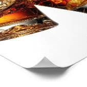Klassisches Silber WHISKY SPLASH Design Poster (Ecke)