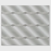 Klassisches Silver 25-jähriges Wrapping Paper Geschenkpapier (Flach)