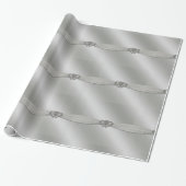 Klassisches Silver 25-jähriges Wrapping Paper Geschenkpapier (Ungerollt)