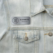 Klassisches Silver Business-Logo Namensschild (Beispiel)