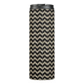 Klassisches Silver Zickzack Gold Monogram Thermosbecher (Rückseite)