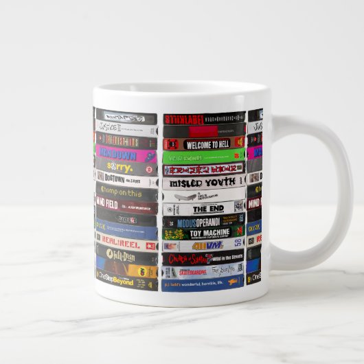 Klassisches Skateboarding VHS Video Art - Speziell Jumbo-Tasse (Rechts)