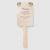 Klassisches Skript BOHO Hochzeitsprogramm und Zeit Fächer (Rückseite)