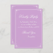 Klassisches Skript einfache schicke Hochzeitswebsi Begleitkarte (Vorne/Hinten)