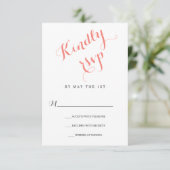 Klassisches Skript | Elegante Wedding RSVP Card (Stehend Vorderseite)