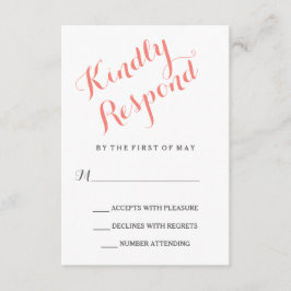 Klassisches Skript | Elegante Wedding RSVP Card Karte