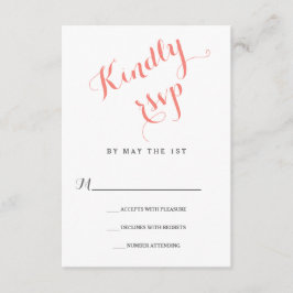 Klassisches Skript | Elegante Wedding RSVP Card Karte