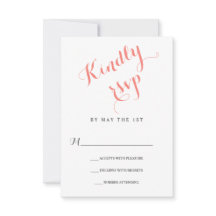 Klassisches Skript | Elegante Wedding RSVP Card