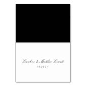 Klassisches Skript Eleganter Individuelle Name Pla Tischnummer (Vorderseite)