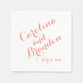 Klassisches Skript | Elegantes Hochzeitspapier Nap Serviette (Vorderseite)