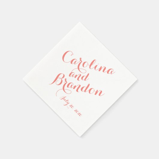 Klassisches Skript | Elegantes Hochzeitspapier Nap Serviette (Ecke)