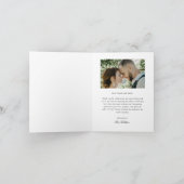 Klassisches Skript-Foto Hochzeit Dankeskarte (Innenseite)