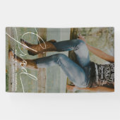 Klassisches Skript-Foto Moderne Coole Graduierungs Banner (Horizontal)