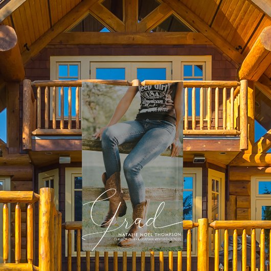 Klassisches Skript-Foto Moderne Coole Graduierungs Banner