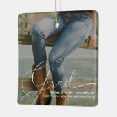 Klassisches Skript-Foto Moderne Coole Graduierungs Keramikornament (Links)