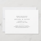 Klassisches Skript | Foto Save the Date Karte (Rückseite)