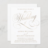 Klassisches Skript für White & Gold Hochzeit (Vorne/Hinten)