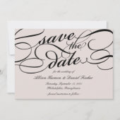 Klassisches Skript Save the Date | Cameo Blush (Vorderseite)